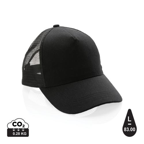 Impact AWARE™ Brushed rcotton 5 panel trucker cap 190gr Impact AWARE™ Brushed rcotton 5 panel trucker cap 190gr