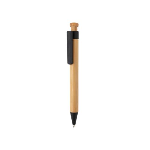 Bamboo pen with wheatstraw clip Bamboo pen with wheatstraw clip