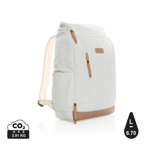Impact AWARE™ 16 oz. recycled canvas 15" laptop backpack Impact AWARE™ 16 oz. recycled canvas 15" laptop backpack