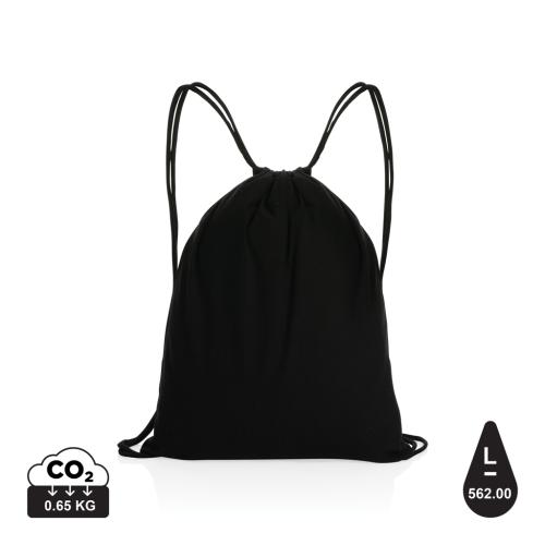 Impact AWARE™ recycled cotton drawstring backpack 145g Impact AWARE™ recycled cotton drawstring backpack 145g