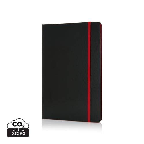 Deluxe hardcover A5 notebook with coloured side Deluxe hardcover A5 notebook with coloured side