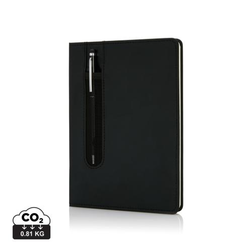 Standard hardcover PU A5 notebook with stylus pen Standard hardcover PU A5 notebook with stylus pen