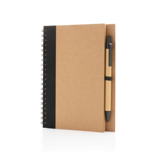Kraft spiral notebook with pen Kraft spiral notebook with pen