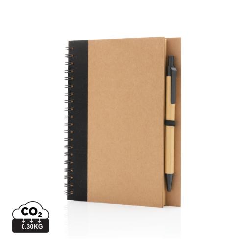 Kraft spiral notebook with pen Kraft spiral notebook with pen
