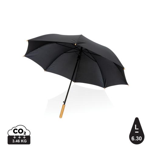 27" Impact AWARE™ RPET 190T auto open bamboo umbrella 27" Impact AWARE™ RPET 190T auto open bamboo umbrella