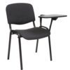 Scaun vizitator Niky cu cotiera si masuta, stofa, negru Scaun vizitator Niky cu cotiera si masuta, stofa, negru