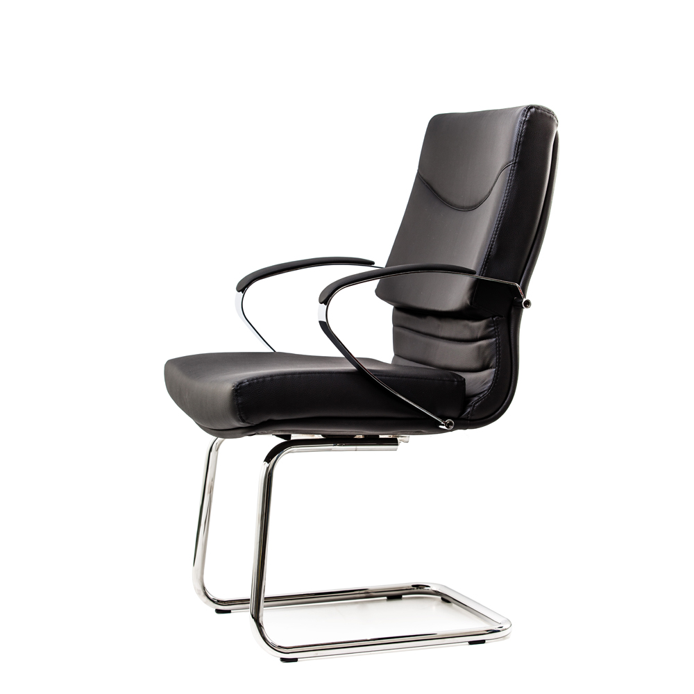 Scaun vizitator, 5650 SETT, eco piele, negru Scaun vizitator, 5650 SETT, eco piele, negru