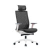 Scaun operational ergonomic, Meteor, cu tetiera, gri