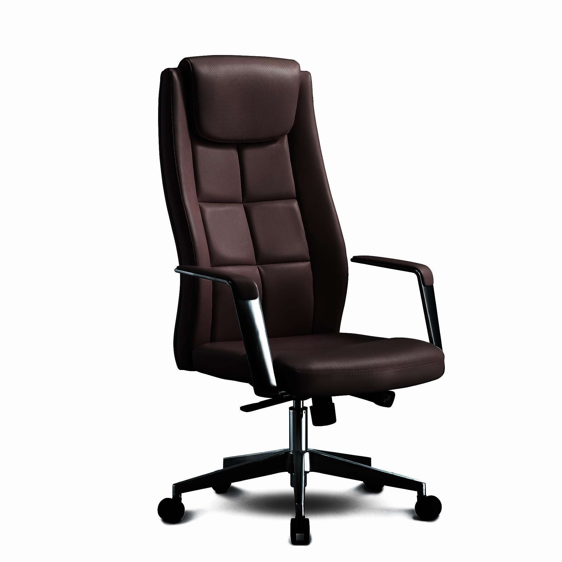 Scaun operational, Bogart, piele ecologica, maro Scaun operational, Bogart, piele ecologica, maro