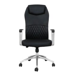 Scaun directorial Crono, negru, eco piele