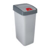 Cos gunoi cu deschidere dubla, argintiu, 45 L Cos gunoi cu deschidere dubla, argintiu, 45 L