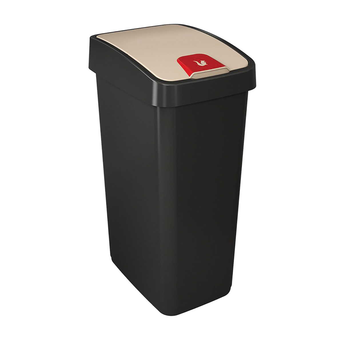 Cos gunoi cu deschidere dubla, antracit, 45 L Cos gunoi cu deschidere dubla, antracit, 45 L