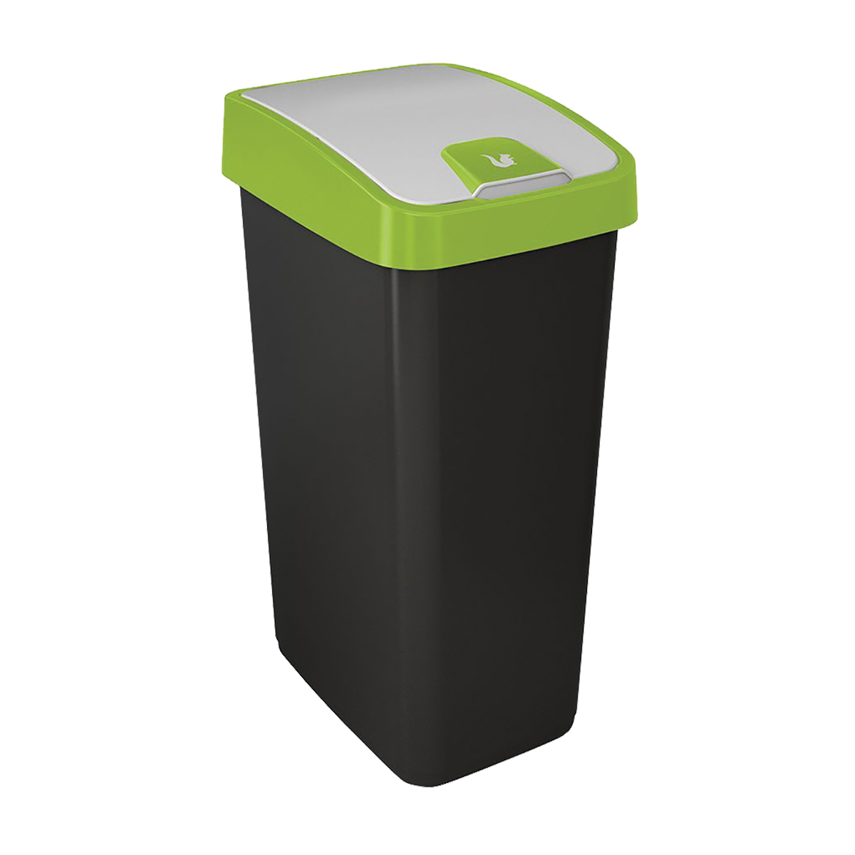 Cos gunoi cu deschidere dubla, 45 L, verde Cos gunoi cu deschidere dubla, 45 L, verde