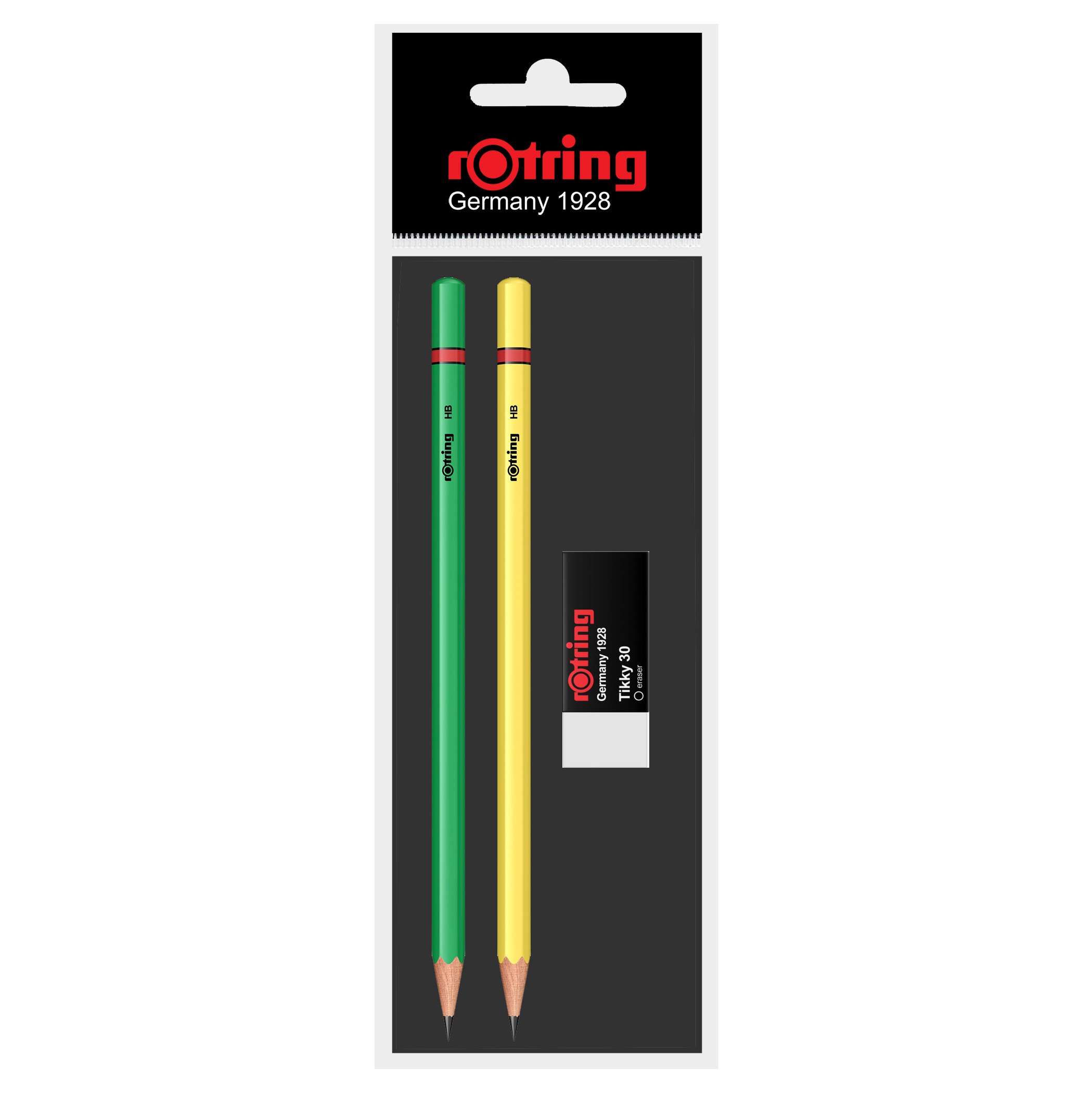 Set Rotring 2 creioane lemn HB standard + radiera Set Rotring 2 creioane lemn HB standard + radiera