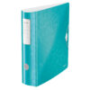 Biblioraft Leitz Active WOW 180°, A4, 75 mm, polyfoam, turcoaz metalizat Biblioraft Leitz Active WOW 180°, A4, 75 mm, polyfoam, turcoaz metalizat