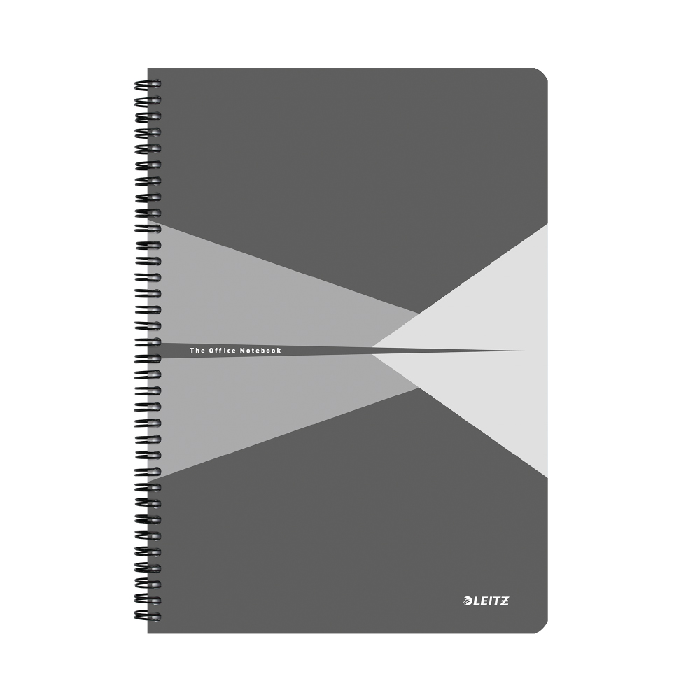 Caiet de birou Leitz Office, PP, A5, cu spira, dictando, gri Caiet de birou Leitz Office, PP, A5, cu spira, dictando, gri