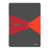 Caiet de birou Leitz Office, carton, A4, cu spira, dictando, rosu