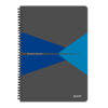 Caiet de birou Leitz Office, carton, A4, cu spira, dictando, albastru Caiet de birou Leitz Office, carton, A4, cu spira, dictando, albastru