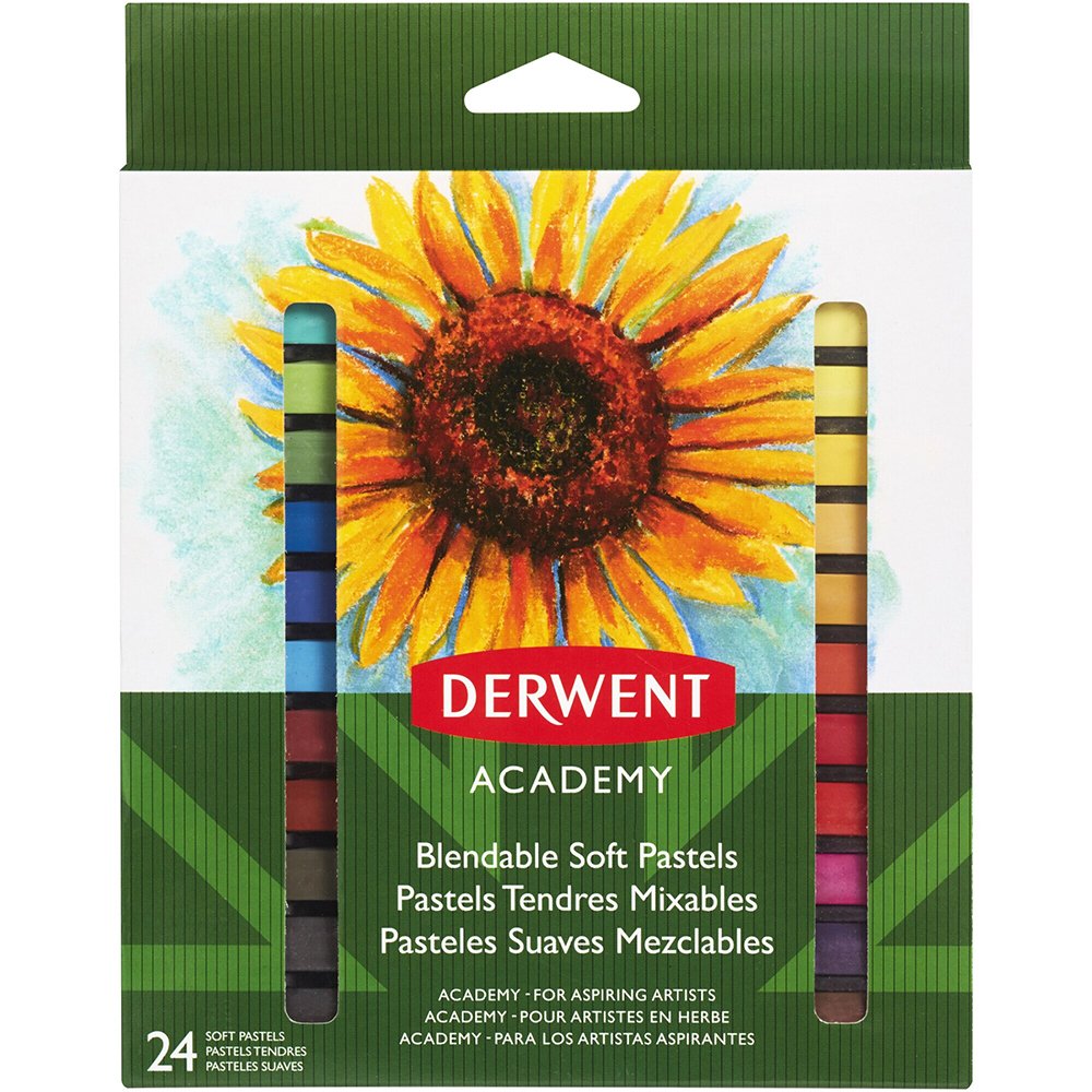 Creioane cerate pastel soft DERWENT Academy, 24 culori Creioane cerate pastel soft DERWENT Academy, 24 culori