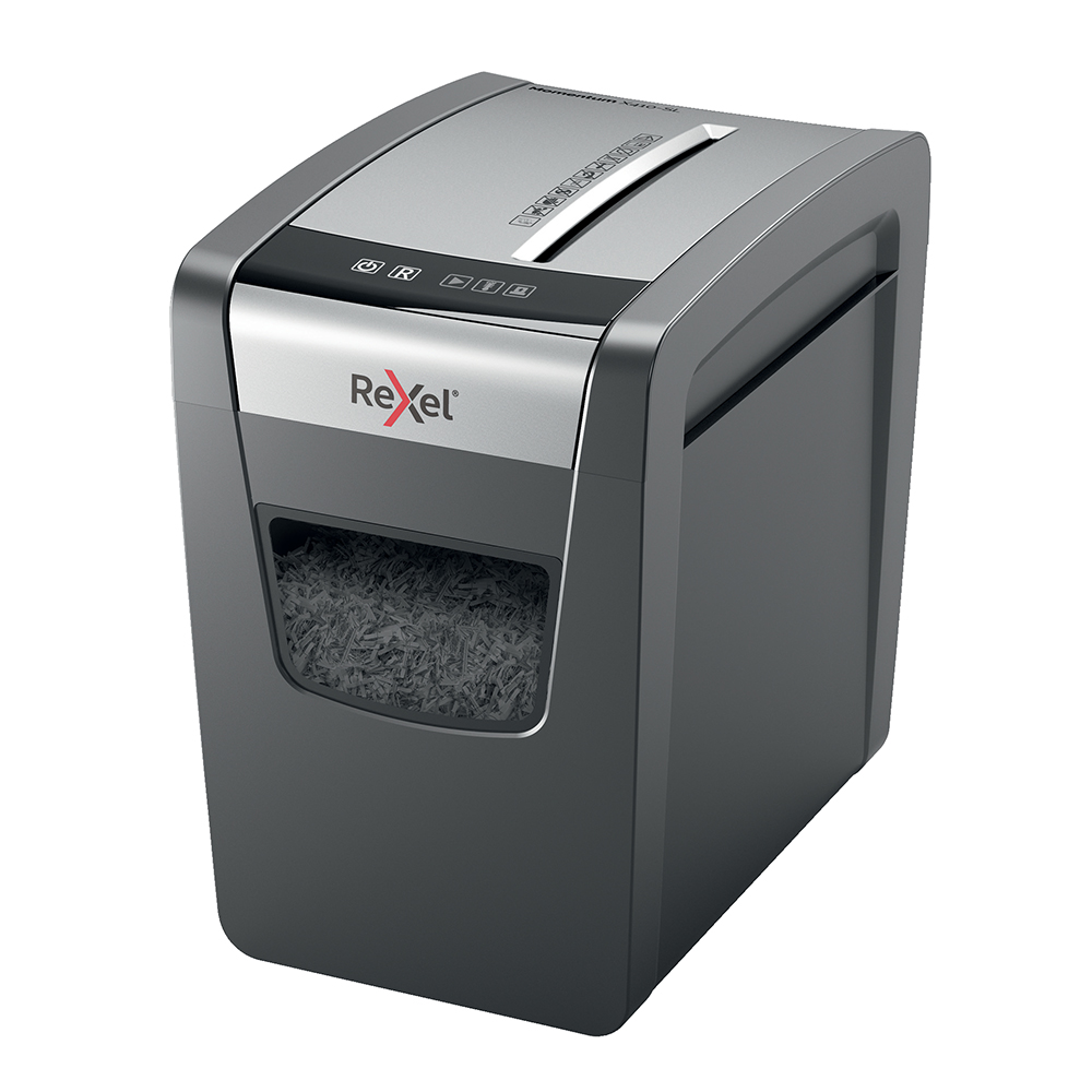 Distrugator documente manual REXEL MOMENTUM X410 Slim, P4, cross-cut (confeti), 10 coli, cos 23l, negru Distrugator documente manual REXEL MOMENTUM X410 Slim, P4, cross-cut (confeti), 10 coli, cos 23l, negru