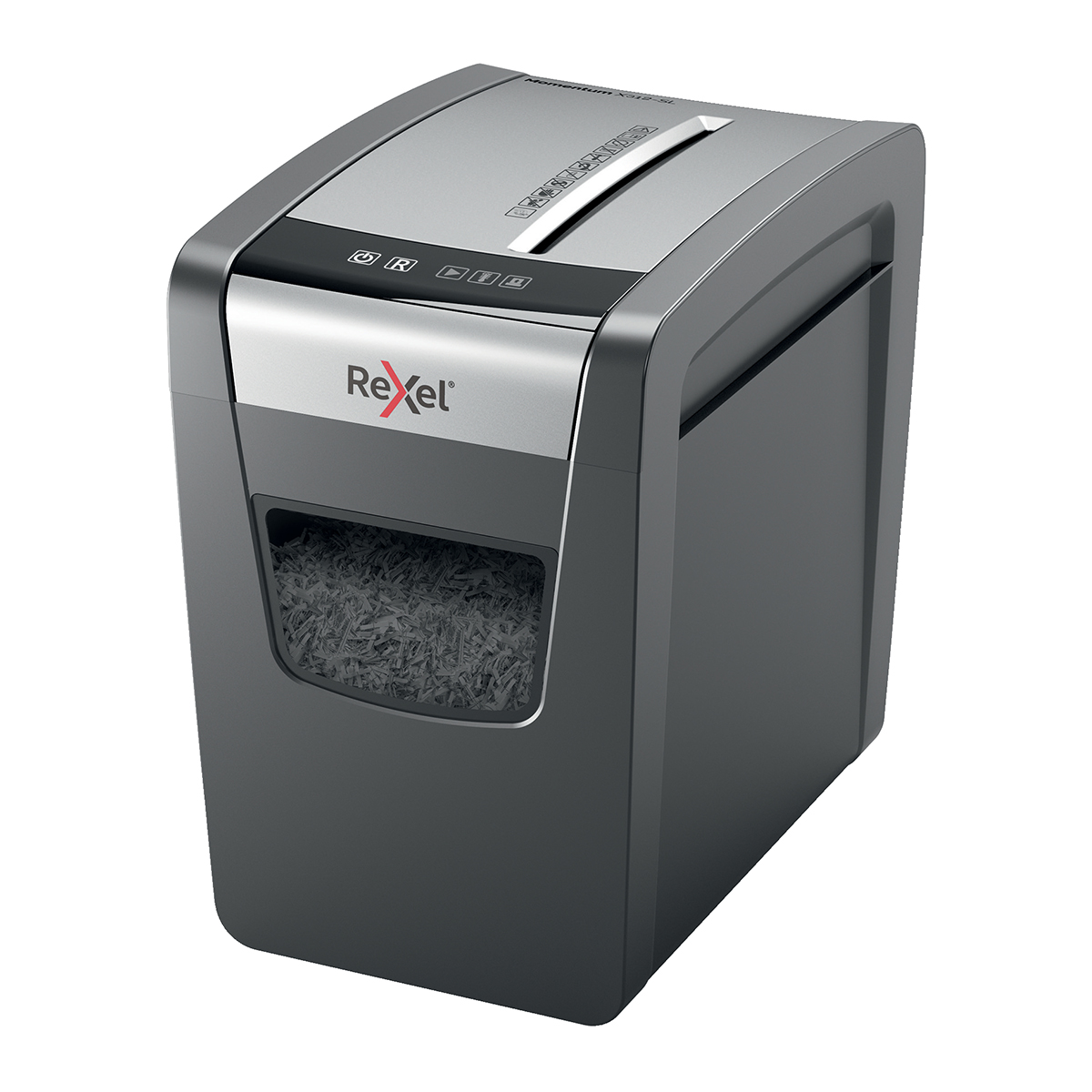 Distrugator documente manual REXEL MOMENTUM X312 Slim, P3, cross-cut (confeti), 12 coli, cos 23l, negru Distrugator documente manual REXEL MOMENTUM X312 Slim, P3, cross-cut (confeti), 12 coli, cos 23l, negru