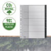 Index Leitz Recycle, PP reciclat, A4 MAXI, A-Z, negru
