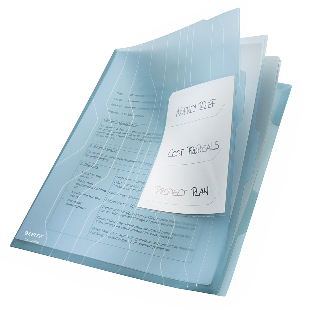 Mapa Leitz, CombiFile, separatoare, PP, A4, 200 microni, transparent, 3 bucati/set Mapa Leitz, CombiFile, separatoare, PP, A4, 200 microni, transparent, 3 bucati/set