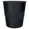 Cos hartii Leitz Recycle, PP cu amprenta CO2 neutra, partial reciclat, certificare Blue Angel, reciclabil, 15 L, negru