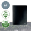 Dosar cu sina Leitz Recycle, carton reciclat, A4, 250 coli, negru