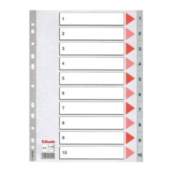 Index din plastic Esselte, A4, index 1-10