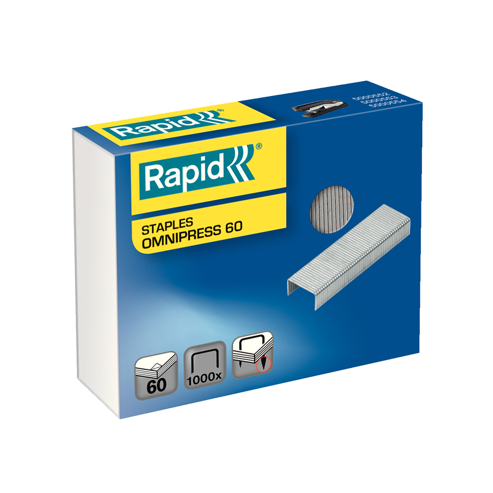 Capse Rapid Omnipress, 8.5 mm, 2-60 coli, 1000 buc/cutie Capse Rapid Omnipress, 8.5 mm, 2-60 coli, 1000 buc/cutie