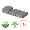 Cutie depozitare Esselte Home Recycled, carton reciclat si reciclabil, 360x265x100 mm, cu capac, 3 bucati/set, gri