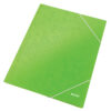 Mapa cu elastic Leitz WOW, carton laminat, A4, 250 coli, verde