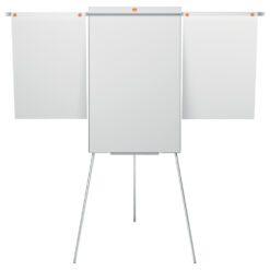 Flipchart NOBO Impression Pro, otel lacuit, brate extensibile si trepied, magnetic, include marker si tavita, alb