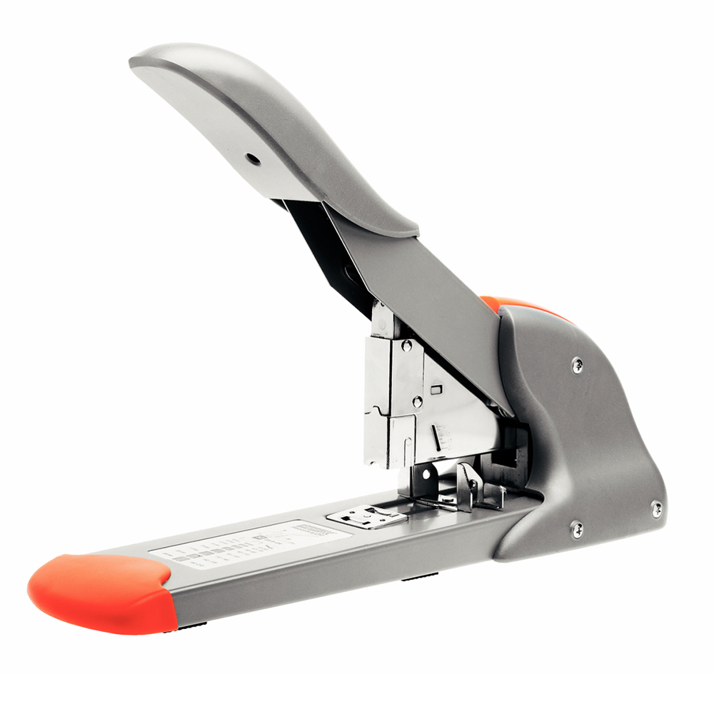 Capsator metalic Rapid HD210 de mare capacitate, 210 coli, cutie, argintiu-portocaliu Capsator metalic Rapid HD210 de mare capacitate, 210 coli, cutie, argintiu-portocaliu