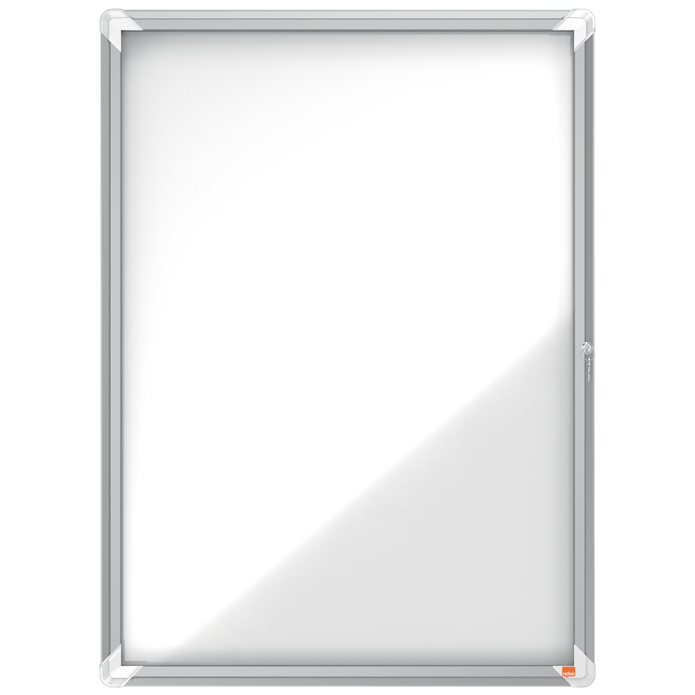 Avizier NOBO Premium Plus, exterior, otel emailat, 9x A4, cu usa si cheie, magnetic Avizier NOBO Premium Plus, exterior, otel emailat, 9x A4, cu usa si cheie, magnetic
