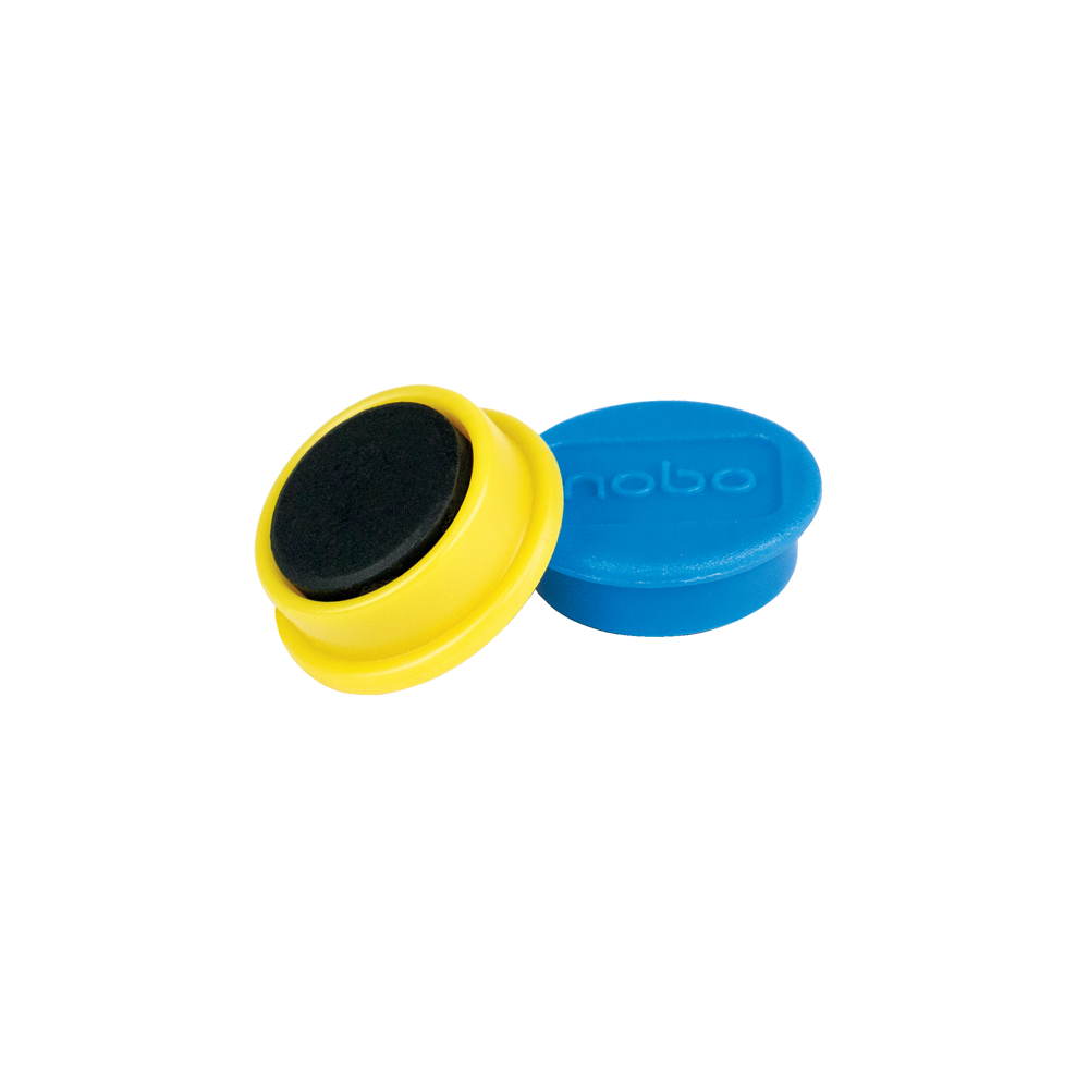 Magneti pentru table NOBO, diametru 13 mm, sustin 1 coala, 10 buc/set, diverse culori Magneti pentru table NOBO, diametru 13 mm, sustin 1 coala, 10 buc/set, diverse culori