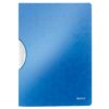 Dosar cu clip Leitz WOW ColorClip, PP, A4, 30 coli, albastru