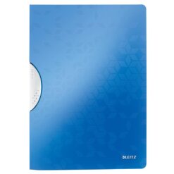 Dosar cu clip Leitz WOW ColorClip, PP, A4, 30 coli, albastru