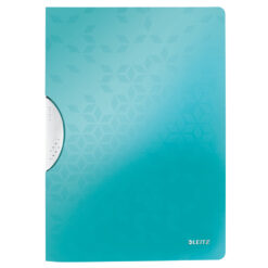 Dosar cu clip Leitz WOW ColorClip, PP, A4, 30 coli, turcoaz