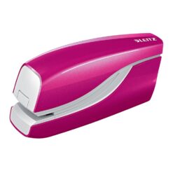 Capsator electric Leitz WOW NeXXt Series, cu baterii, 10 coli, 1000 capse e1 incluse, roz
