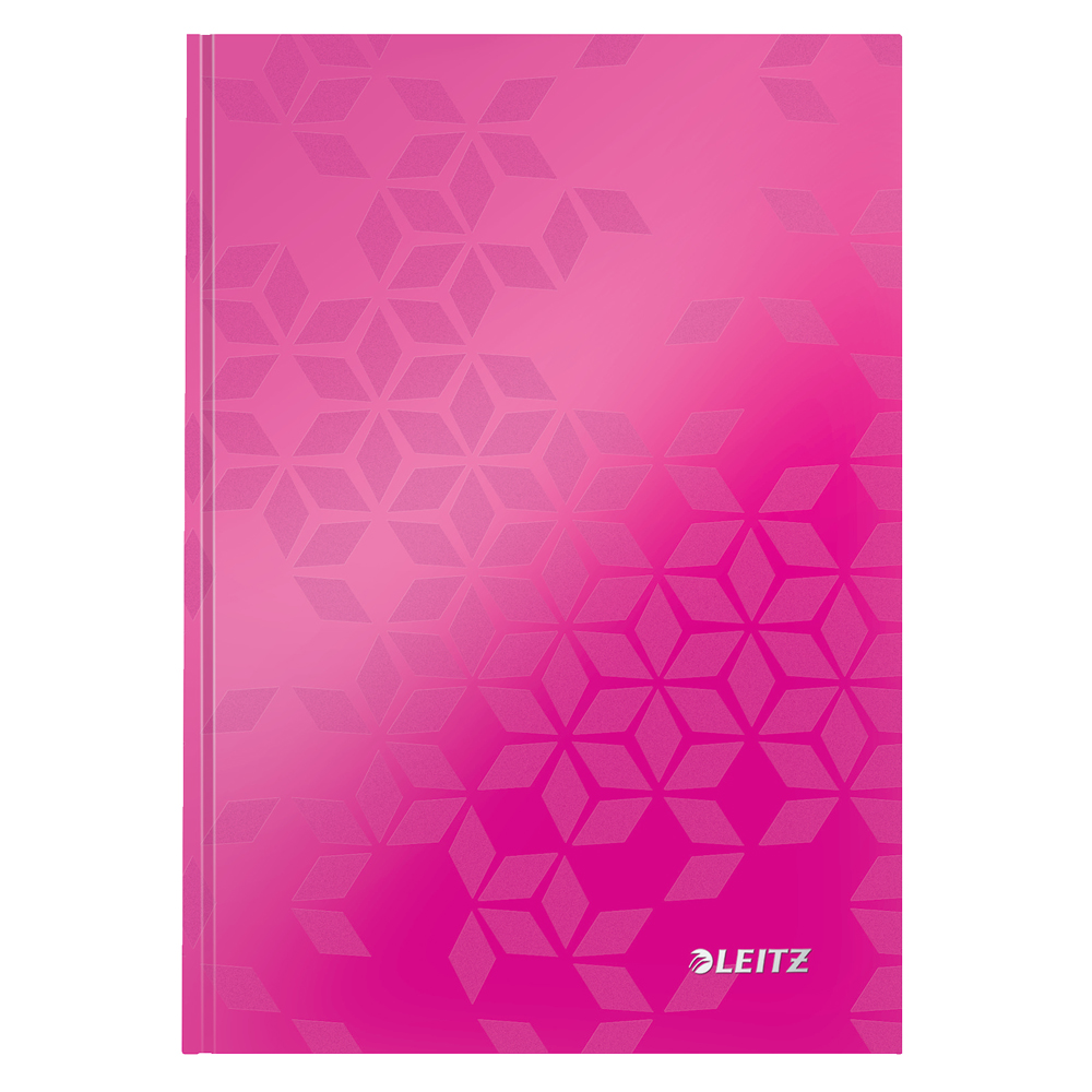 Caiet de birou Leitz WOW, carton laminat, coperta dura, A5, 80 coli, matematica, roz Caiet de birou Leitz WOW, carton laminat, coperta dura, A5, 80 coli, matematica, roz