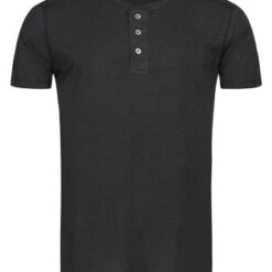 Shawn Henley T-shirt Crew neck T-shirt with buttons for men, 140 g/mp Shawn Henley T-shirt Crew neck T-shirt with buttons for men, 140 g/mp