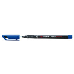 Marker permanent Stabilo Universal OHP 842, corp plastic, varf rotund, 0.7 mm, albastru