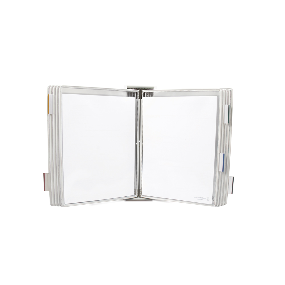 Kit complet Tarifold, din otel, pentru perete, A4, 10 display-uri, alb Kit complet Tarifold, din otel, pentru perete, A4, 10 display-uri, alb