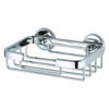 Savoniera autoadeziva de perete Aluxx, din aluminiu cromat, 46x135 mm Savoniera autoadeziva de perete Aluxx, din aluminiu cromat, 46x135 mm