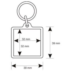 Breloc din plastic transparent U1