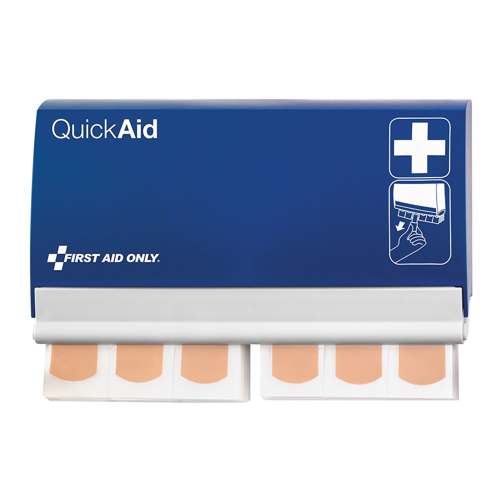 Dispenser plasturi First Aid Only, Quick Aid, rezistenti la apa, 90 plasturi Dispenser plasturi First Aid Only, Quick Aid, rezistenti la apa, 90 plasturi