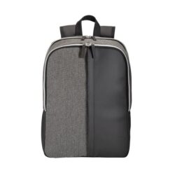 Laptop backpack in eco-leather and polycotton