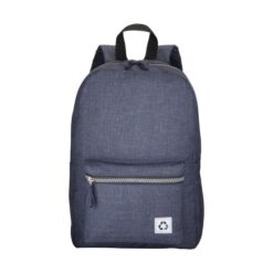 Laptop backpack in recycled PET with a melange effect